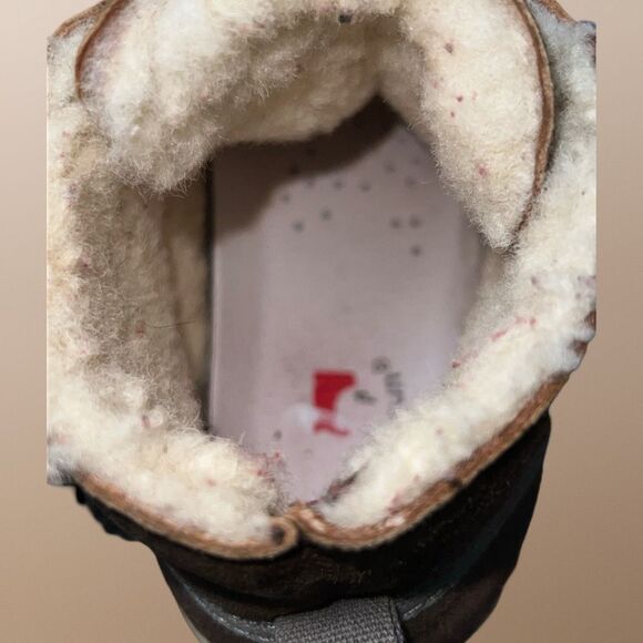 Toddler See Kai Run Devon Genuine Shearling Lined Sneaker Brown Size 12 - Picture 3 of 9